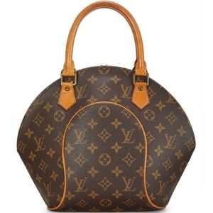 Louis Vuitton Vintage Brown Monogram Ellipse Satchel/Handbag - 100% Authentic